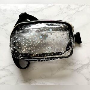 NEW Clear Metallic Star Fanny Pack Cross Body